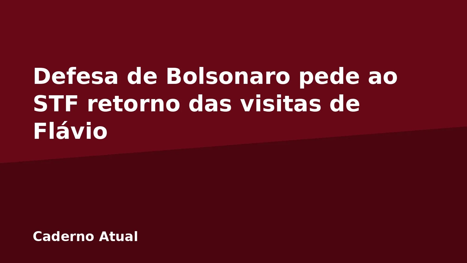 Defesa de Bolsonaro pede ao STF retorno das visitas de Flávio