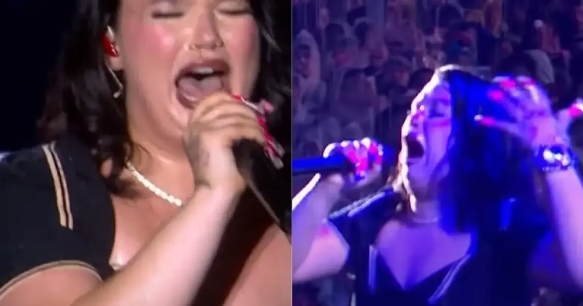Lola Young se emociona durante apresentação no Rock in Rio
