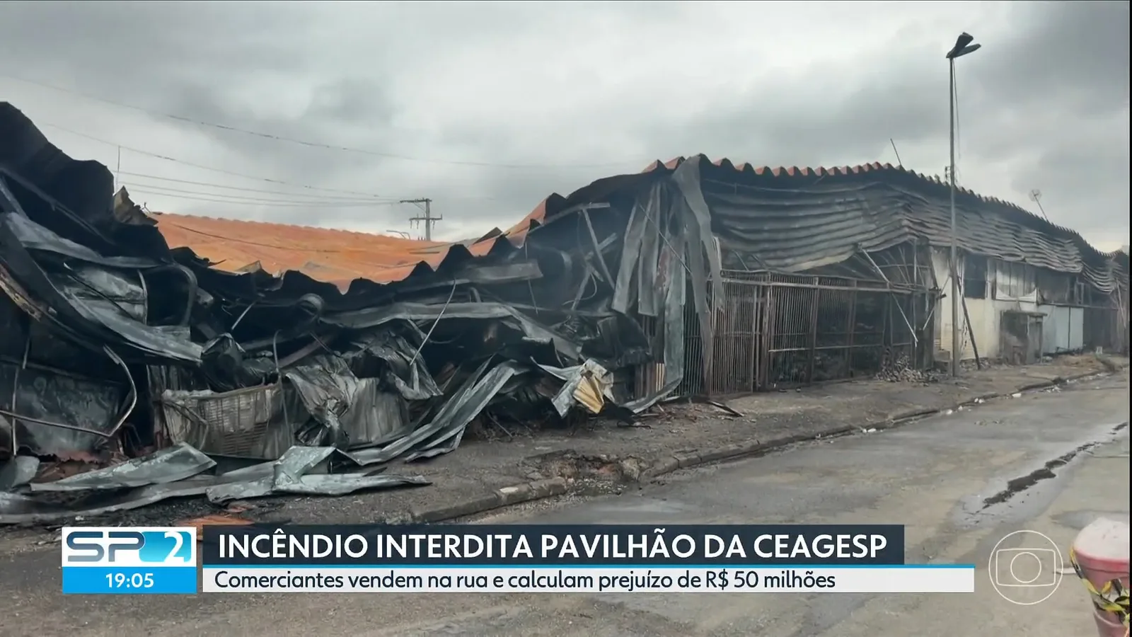 Incêndio deixa 124 permissionários sem boxes na Ceagesp