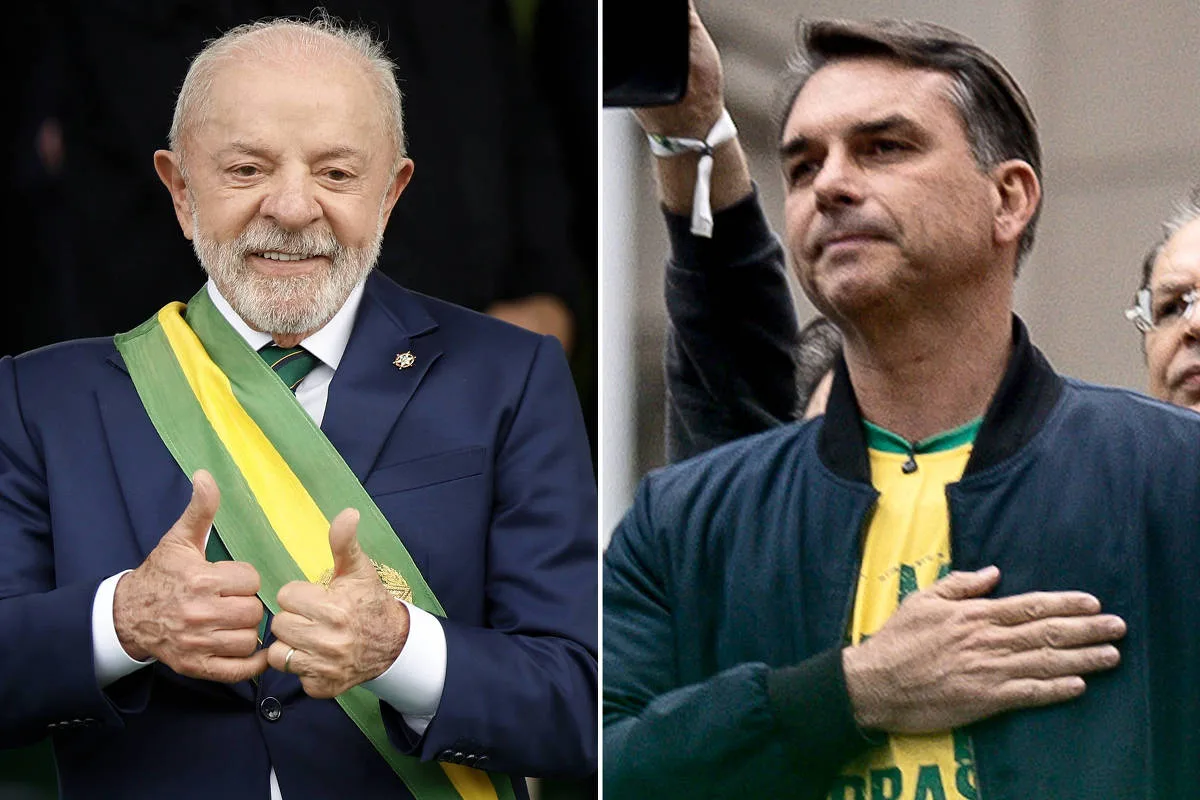 Lula e Flávio Bolsonaro aparecem empatados em pesquisa para o segundo turno
