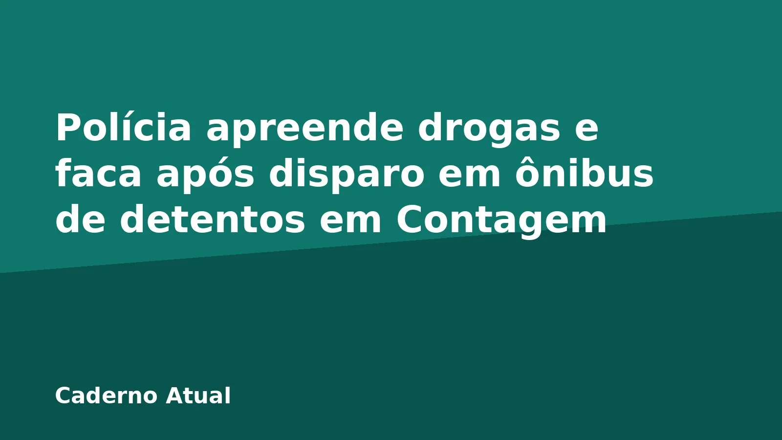 Polícia apreende drogas e faca após disparo em ônibus de detentos em Contagem