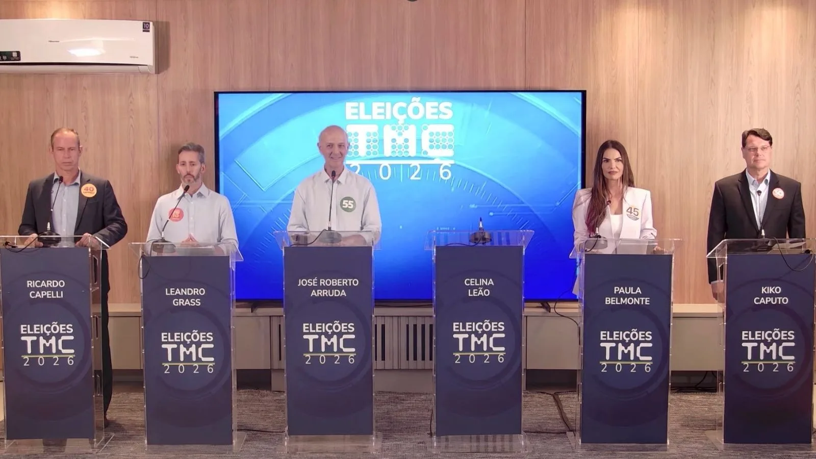 Promessas de metrô, hospitais e saúde marcam debate pelo governo do DF