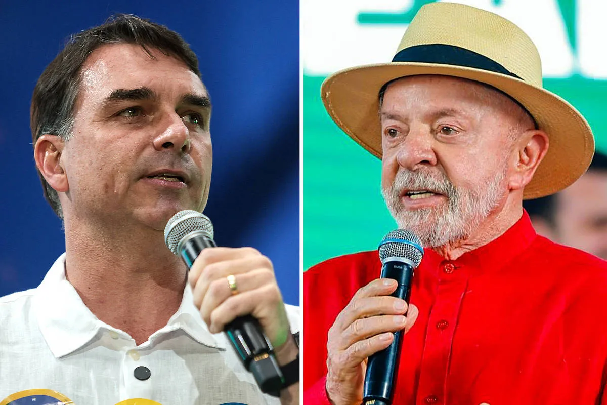 Propaganda eleitoral opõe Flávio Bolsonaro a Lula na reta final do primeiro turno