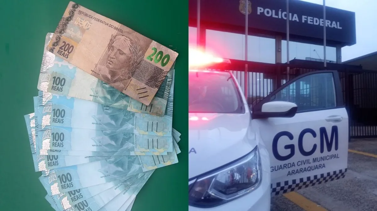 Cédulas com indícios de falsificação são apreendidas em carro em Araraquara