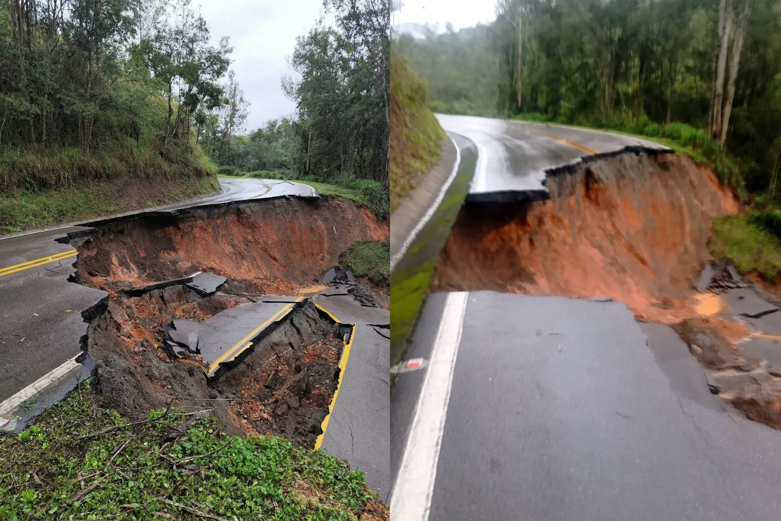 Chuvas bloqueiam ponte e deixam três pontos com problemas na BR-476