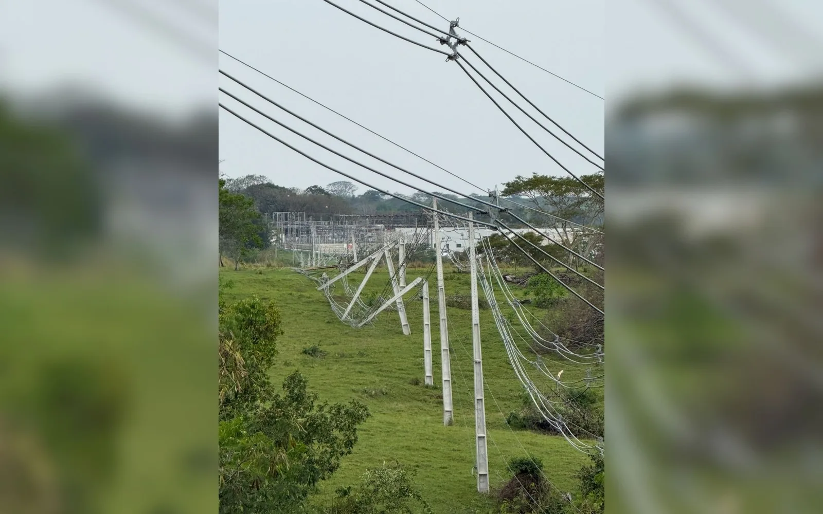 Ventania causa queda de postes e interrupções de energia em Presidente Prudente