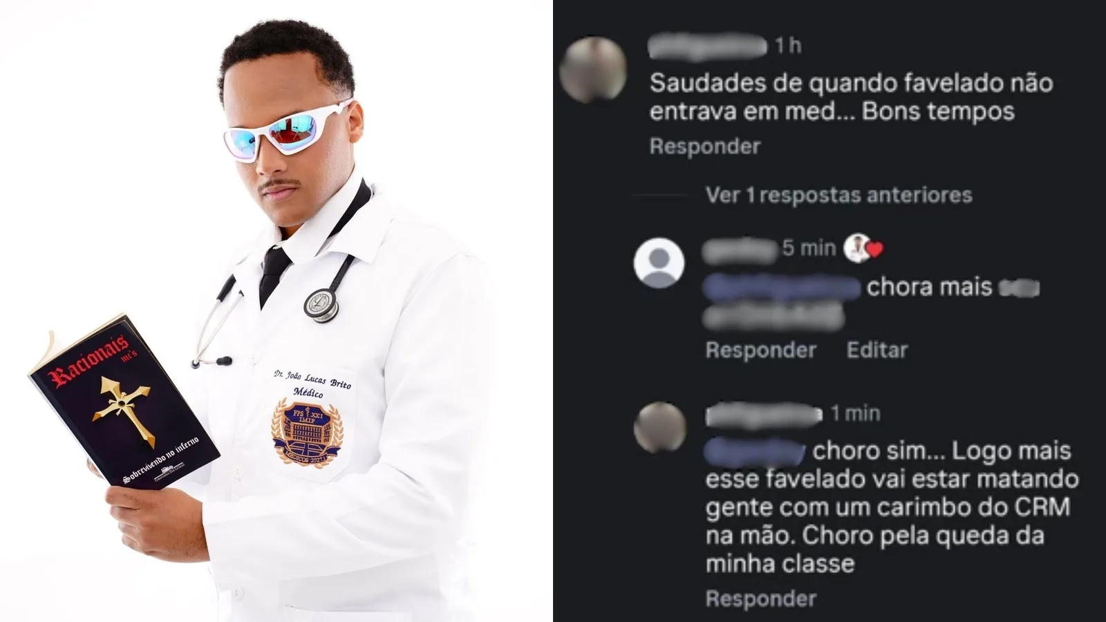 Estudante de medicina denuncia injúria racista após comentário em foto de formatura