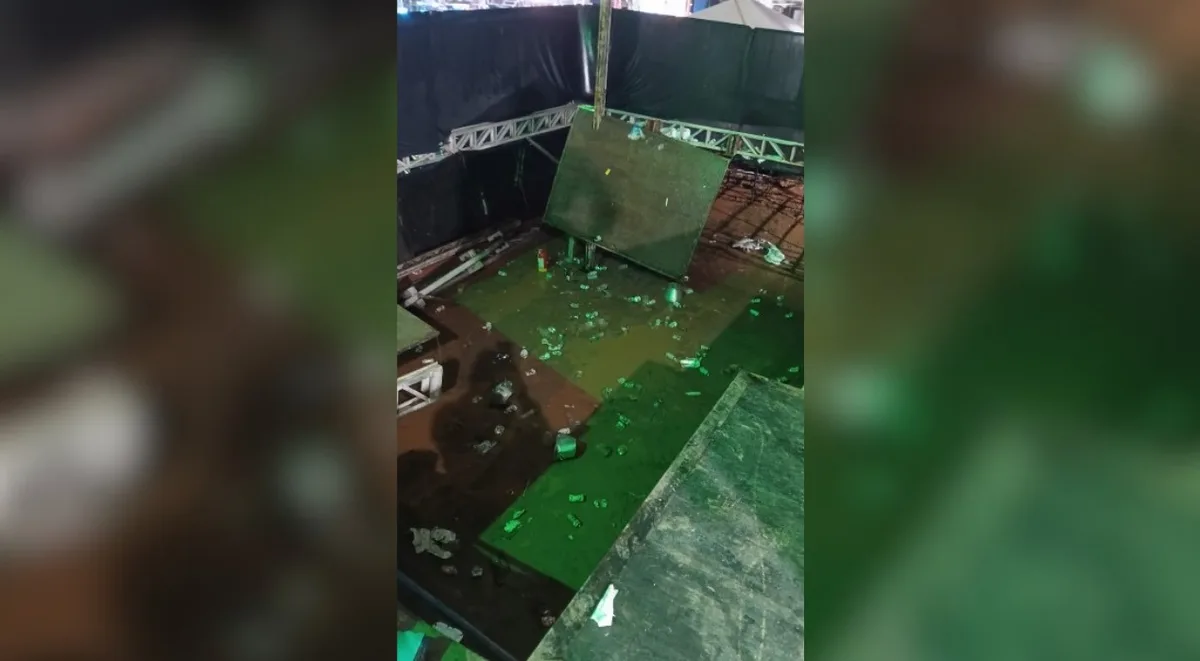 Camarote cede durante chuva em festa e deixa 24 pessoas feridas