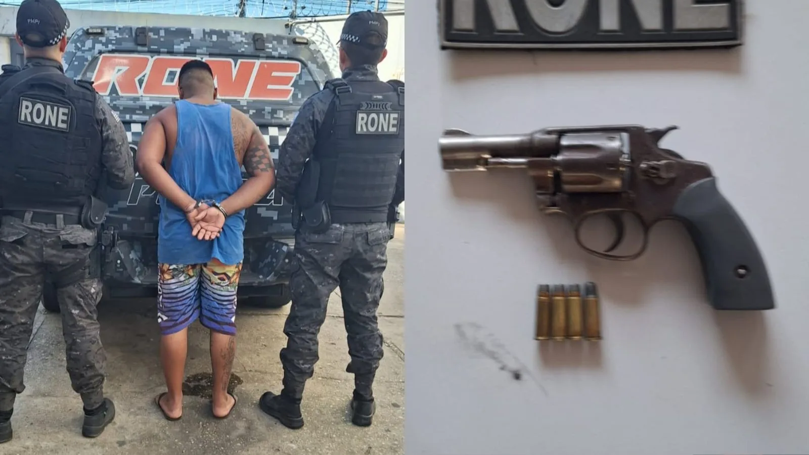 Arma encontrada em guarda-roupa leva à prisão de condenado em Teresina