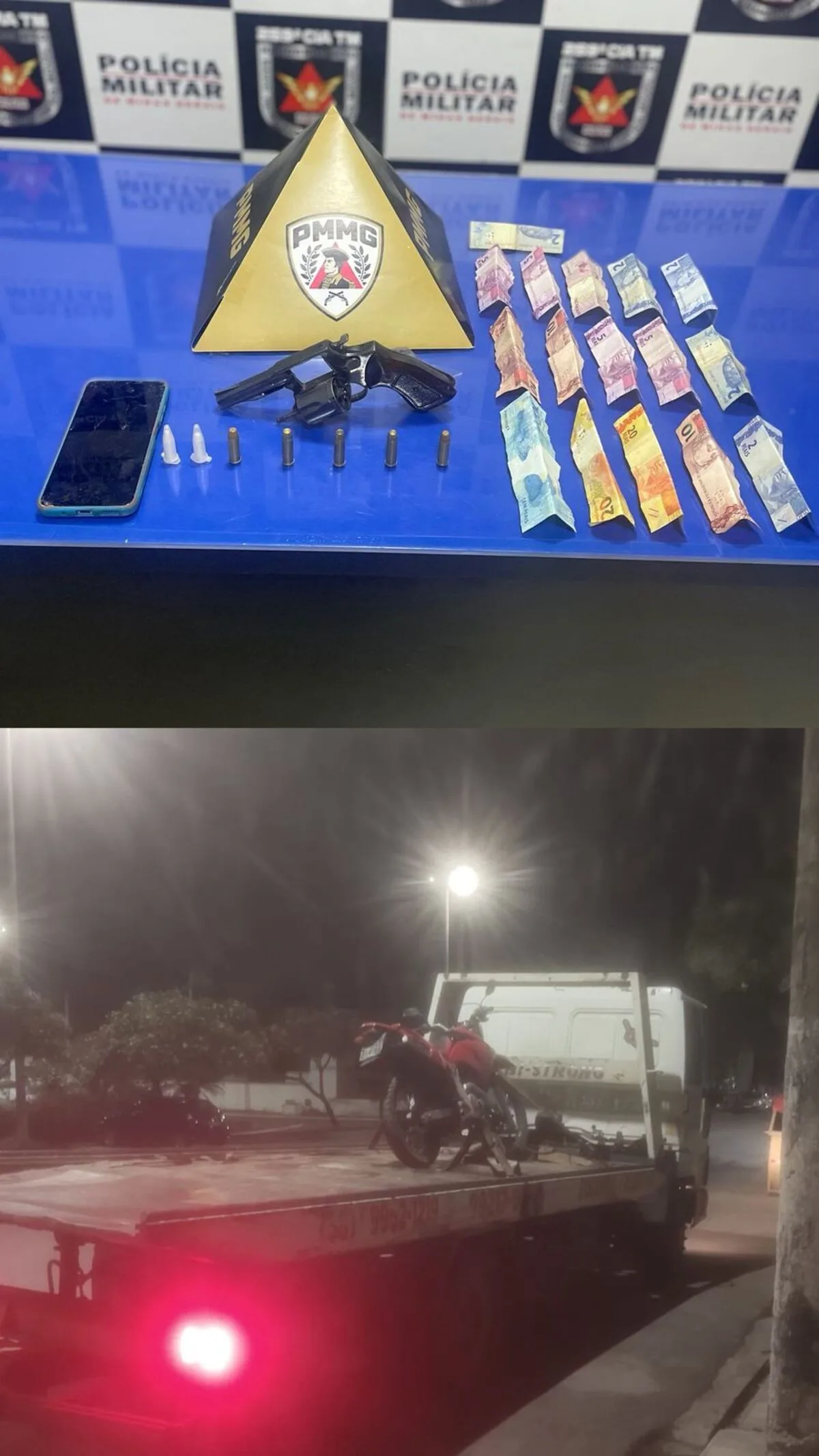 Polícia apreende arma, cocaína e motocicleta após perseguição a suspeito