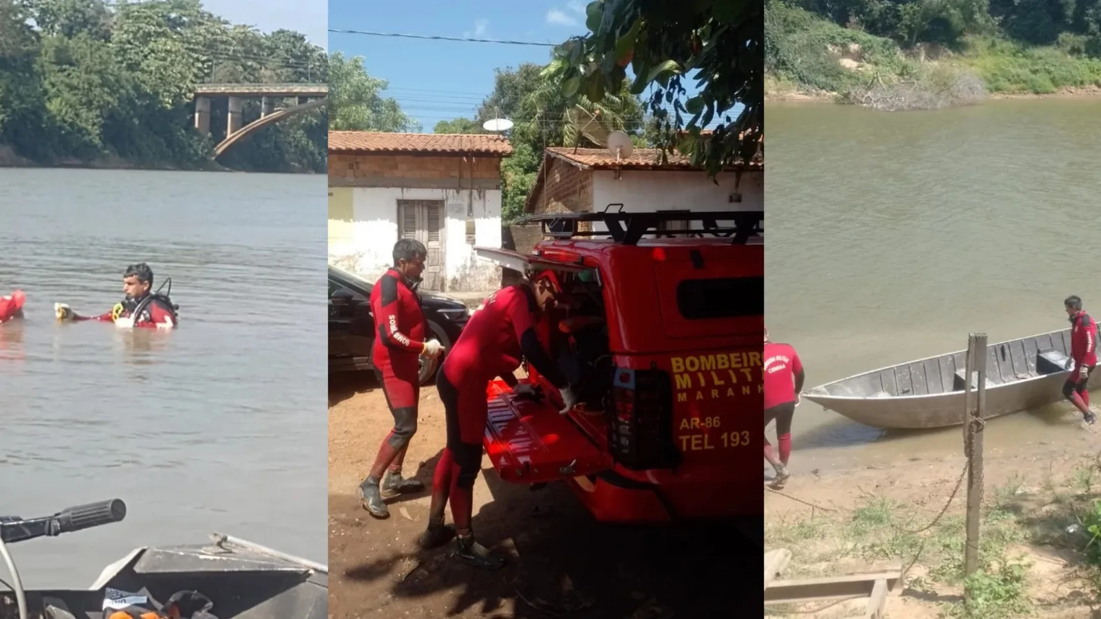 Bombeiros encontram corpo de adolescente desaparecido no Rio Itapecuru