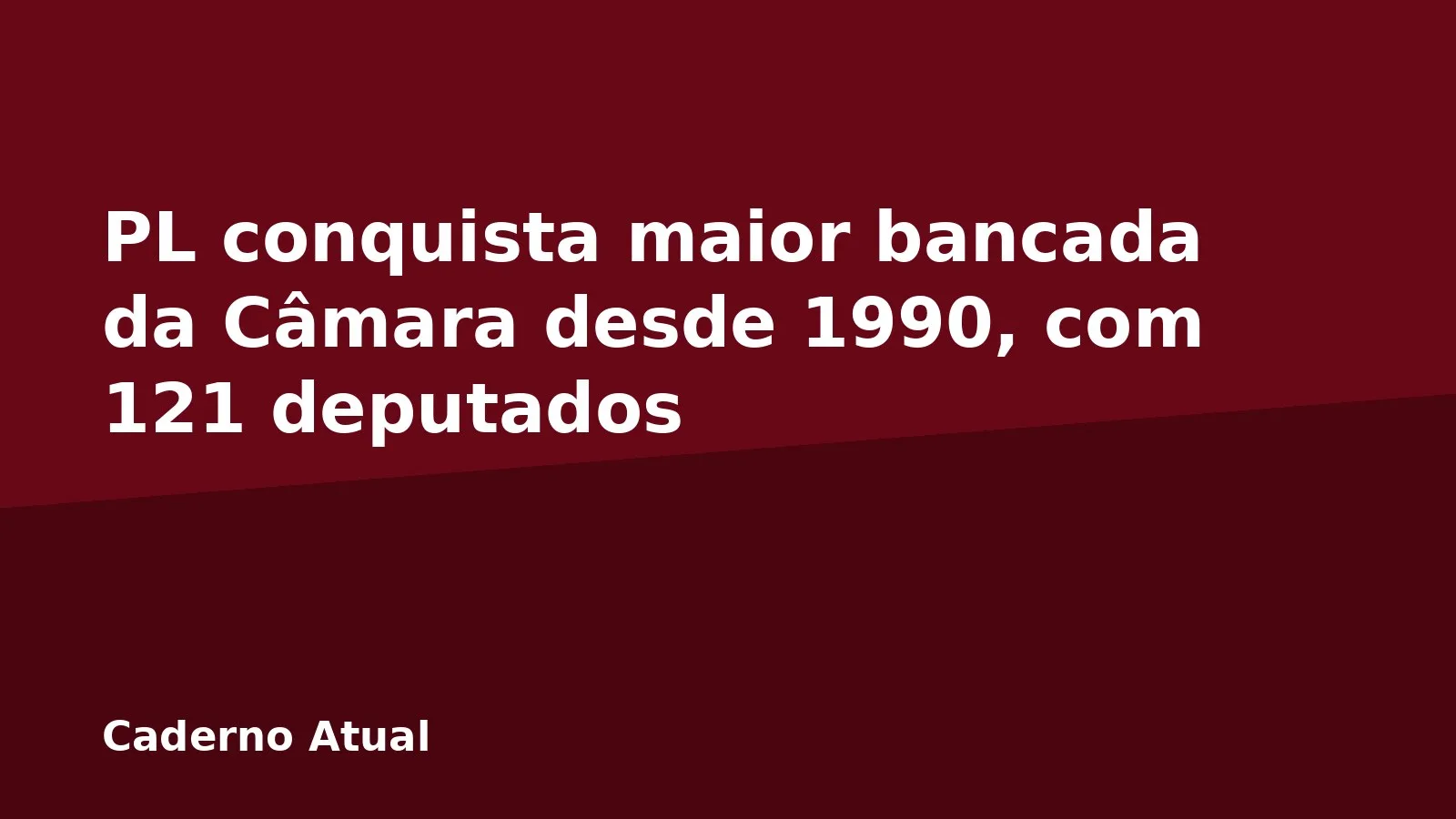 PL conquista maior bancada da Câmara desde 1990, com 121 deputados