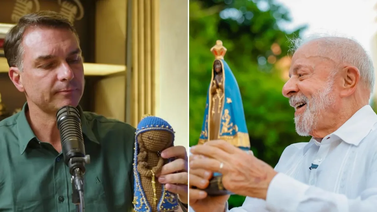 Religiosidade entra na agenda de Lula e Flávio Bolsonaro nesta segunda-feira