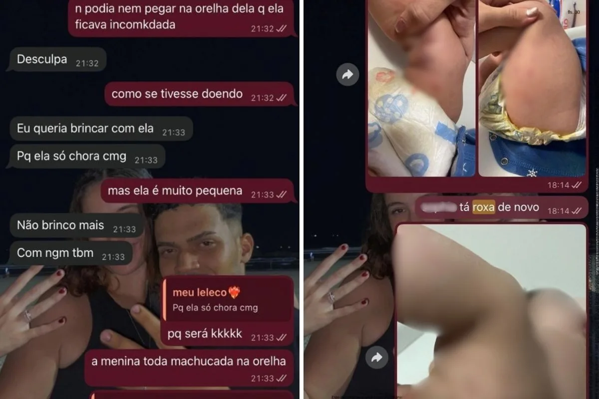 Mensagens registram relatos de lesões em bebê que morreu em Santos
