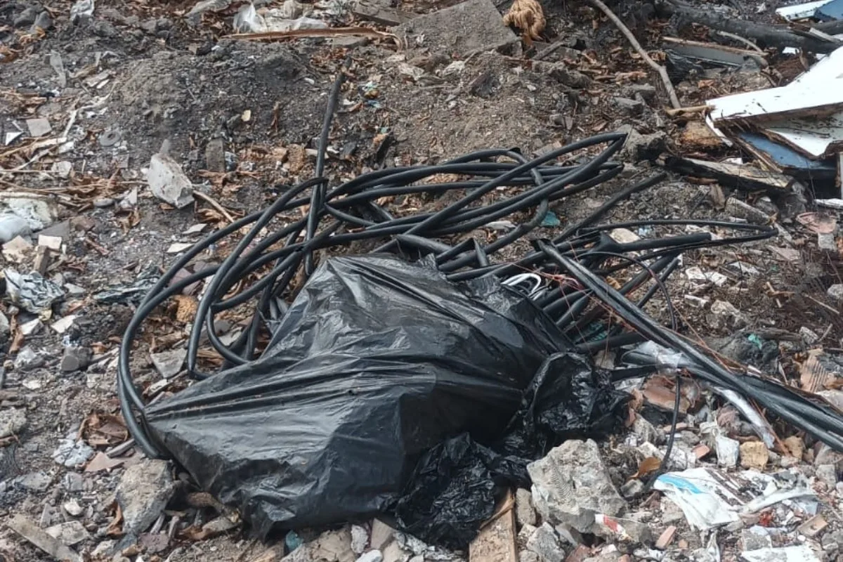 Homem é preso em Manaus por queimar fios para retirar cobre