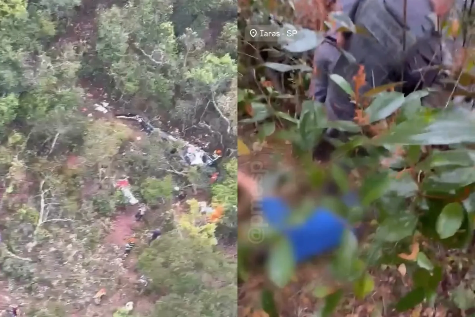 Resgate de helicóptero em Iaras mobiliza equipes em mata fechada