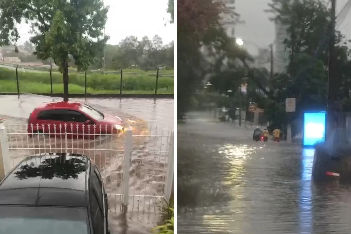 Chuva forte causa alagamentos em Campinas e Paulínia