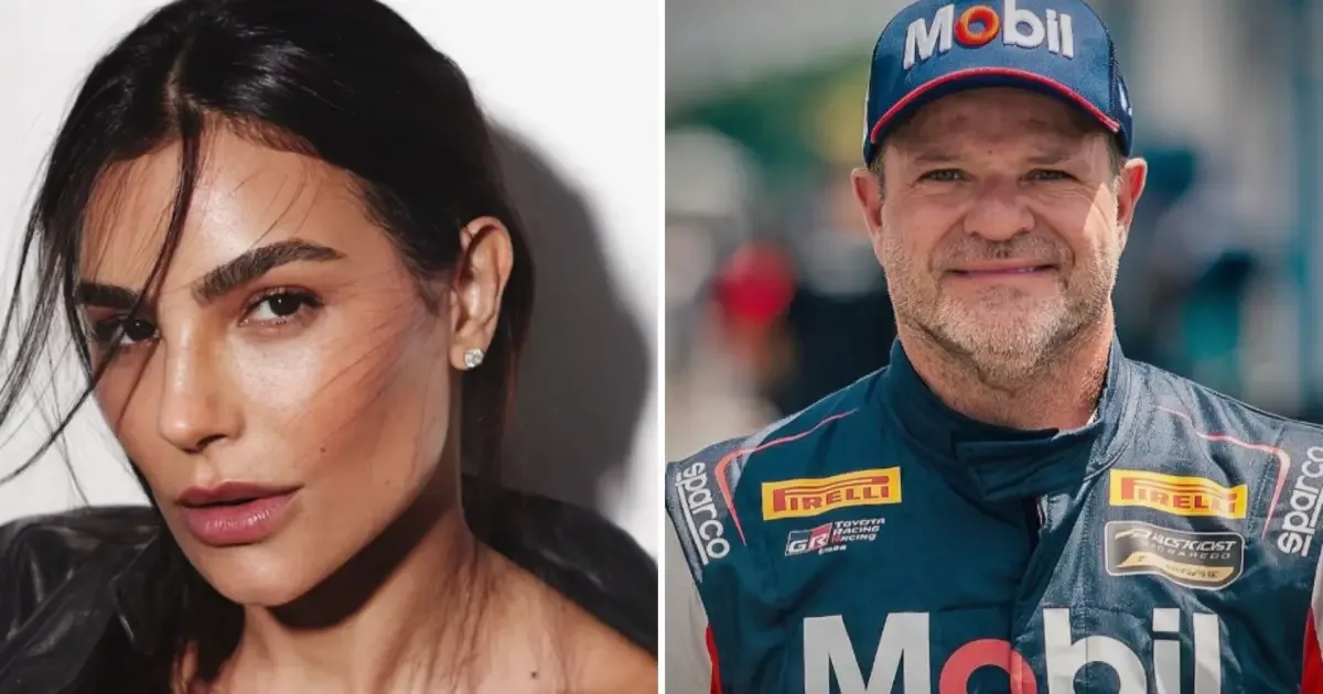Rubens Barrichello e Cíntia Chagas encerram namoro após menos de um mês