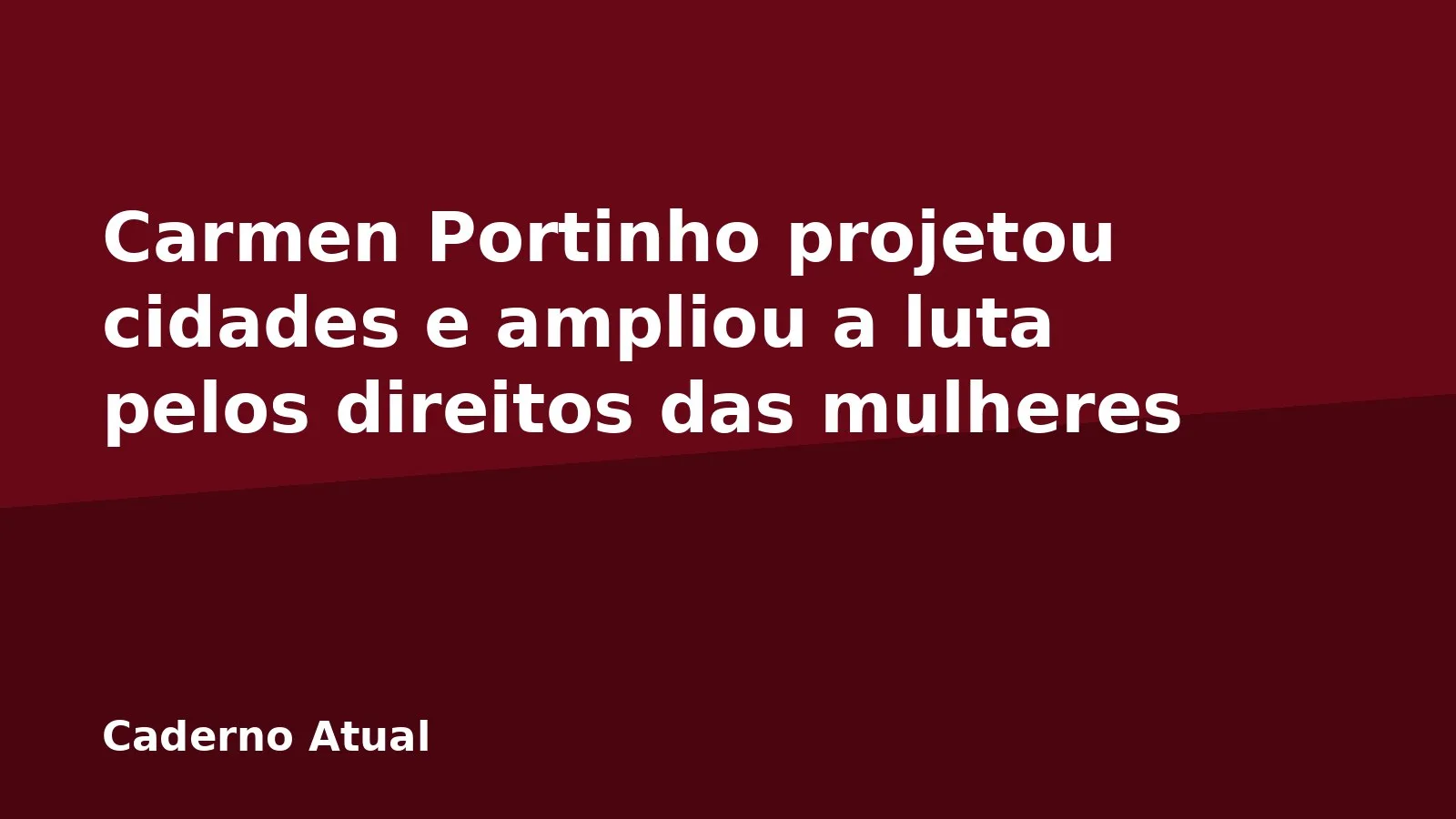 Carmen Portinho projetou cidades e ampliou a luta pelos direitos das mulheres
