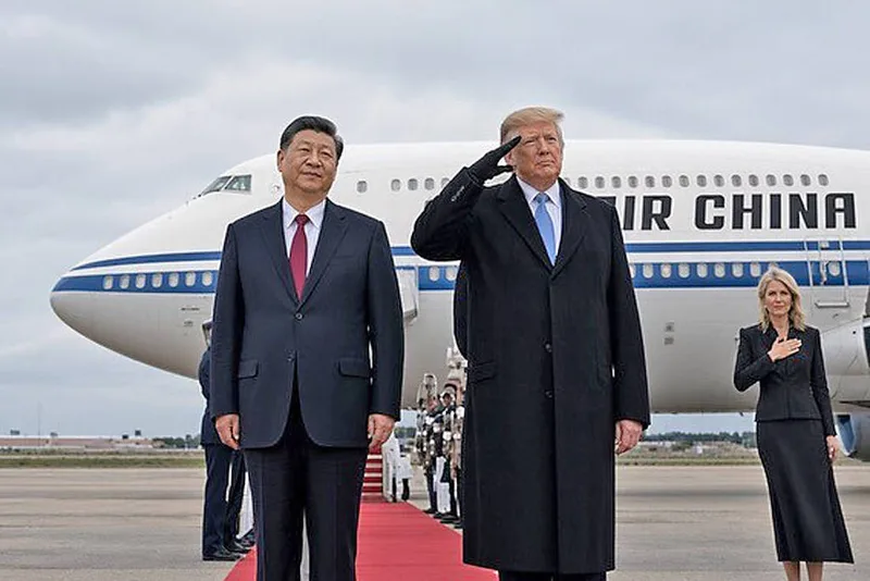 Detalhes de foto de Trump com Xi divergem de registros do encontro