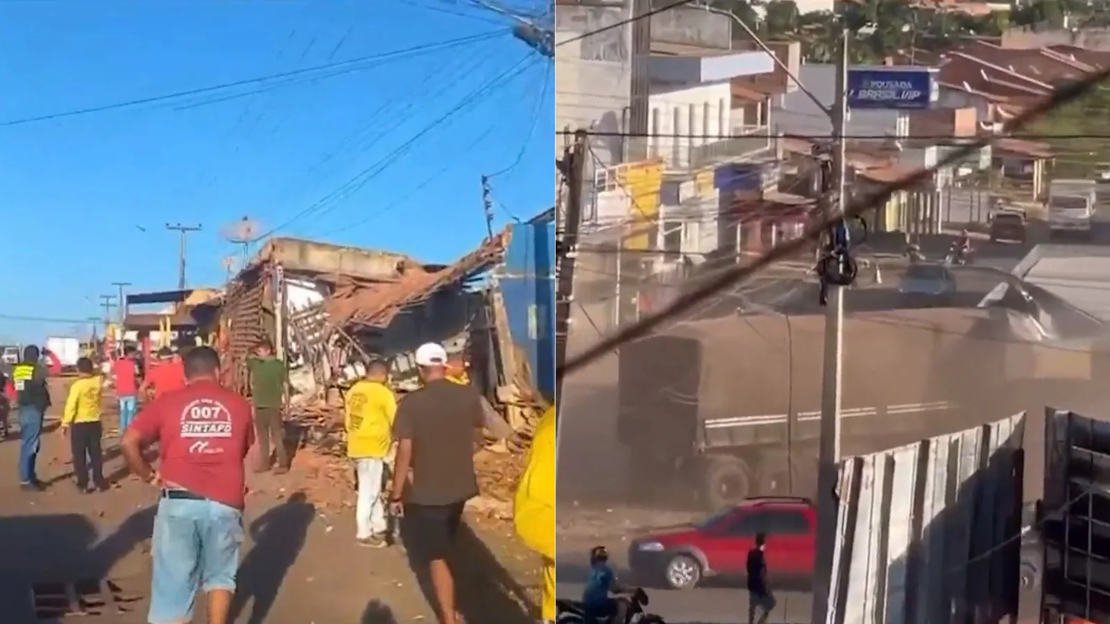 Acidente deixa motorista ferido e danifica pontos de venda em Presidente Dutra