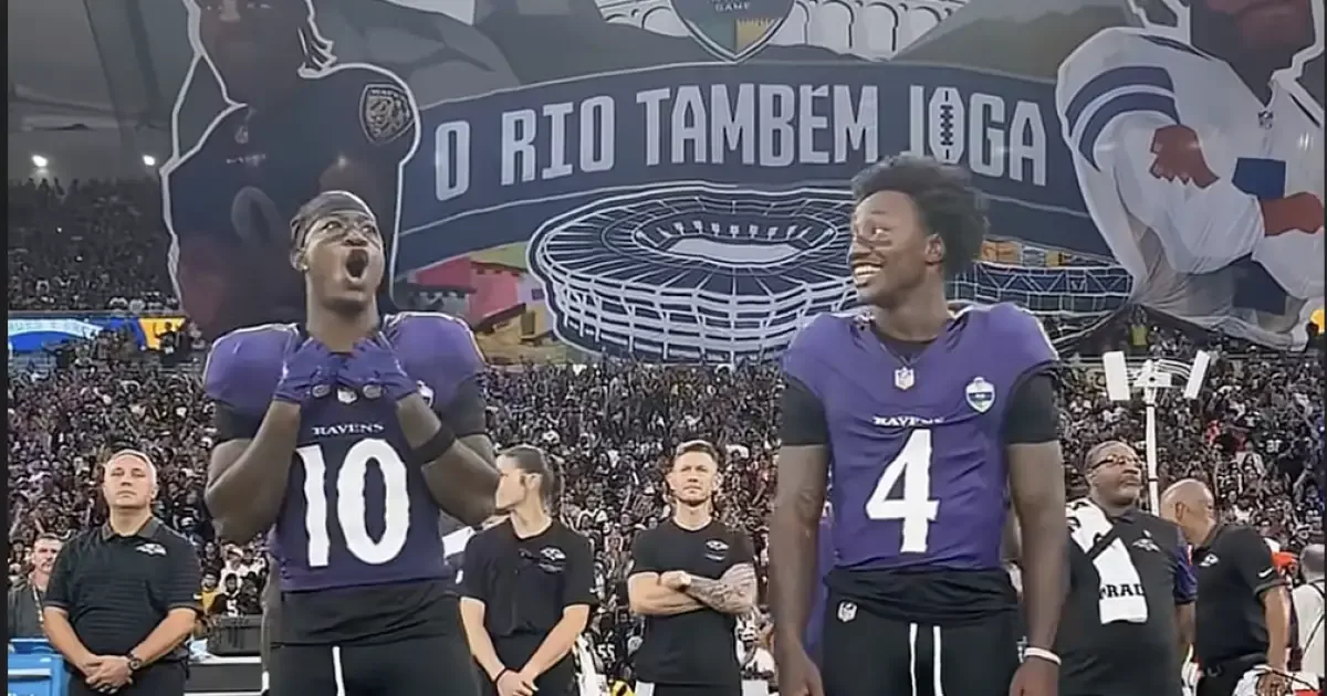 Jogadores dos Ravens e Cowboys comentam hino no Maracanã