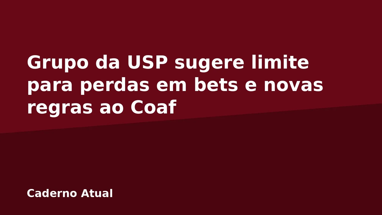 Grupo da USP sugere limite para perdas em bets e novas regras ao Coaf